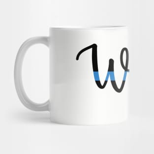 Cute Thin Blue Line Police Wife Mug